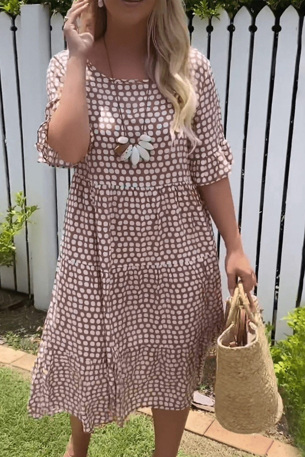 Zora | Vestido Midi de Manga Corta Sable