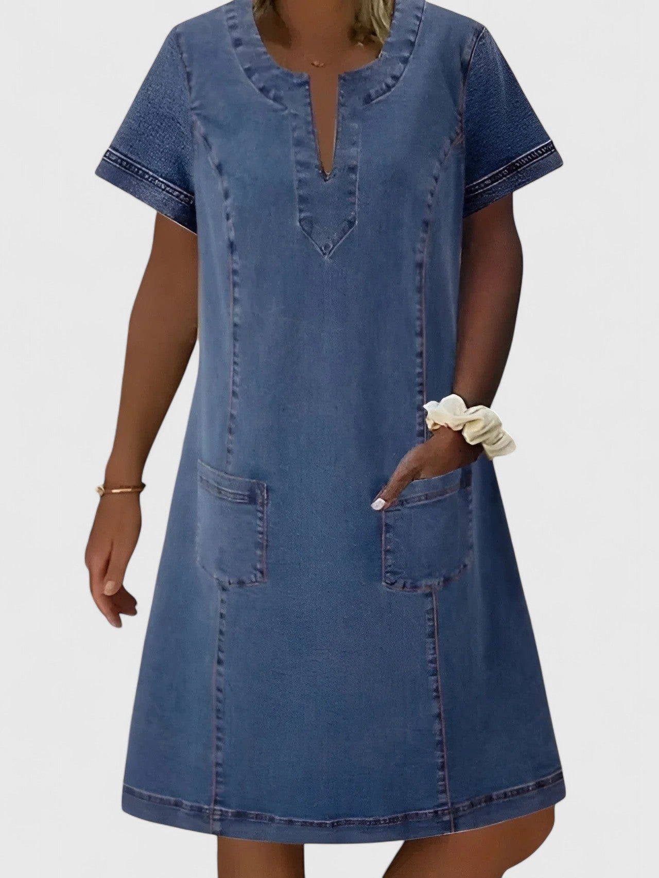 Christine | Vestido de Denim Elegante