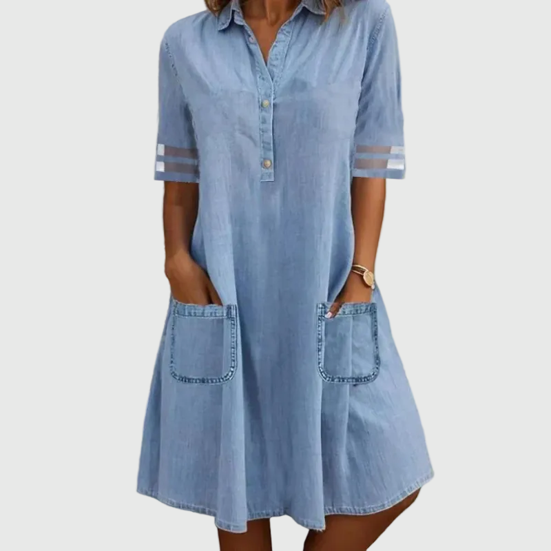 Camille | Vestido mini denim fluido