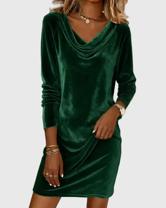 Frosina | Vestido de Terciopelo Ajuste Suelto