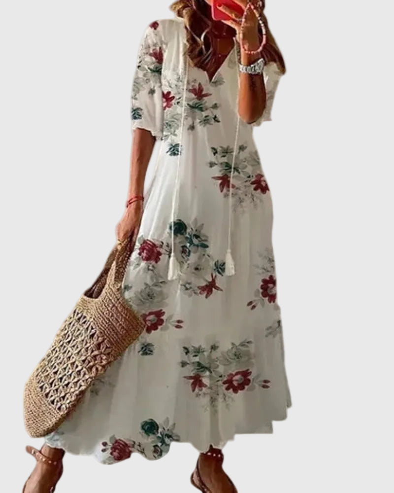 Amalia | Vestido Maxi Boho Vintage de Verano