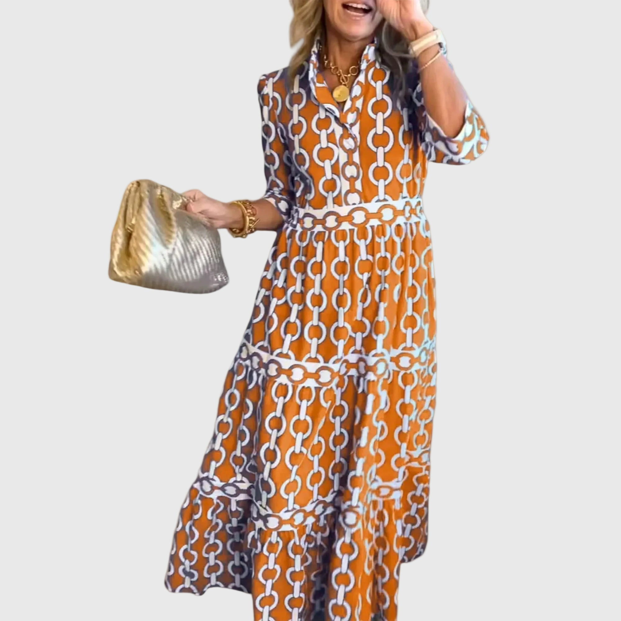 Juliette | Vestido Midi de Cadena Elegante