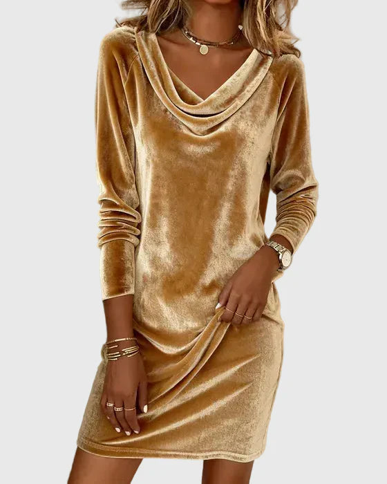 Frosina | Vestido de Terciopelo Ajuste Suelto