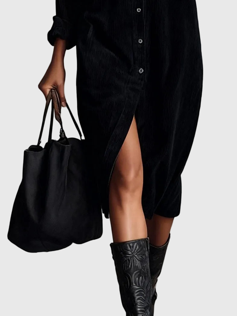 Clara | Vestido Midi de Pana